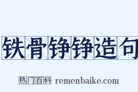 铁骨铮铮造句是什么意思的图片